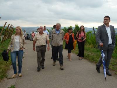 Gemeinsam mit Thomas Strobl wanderten um die 20 Mitglieder und Freunde der Fellbacher CDU den Weinweg entlang. - Gemeinsam mit Thomas Strobl wanderten um die 20 Mitglieder und Freunde der Fellbacher CDU den Weinweg entlang.